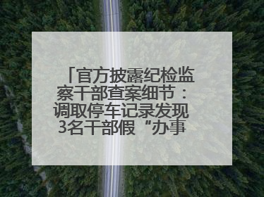 官方披露纪检监察干部查案细节：调取停车记录发现3名干部假“办事”真麻将