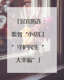 宜宾筠连：监督“小切口”守护民生“大幸福”