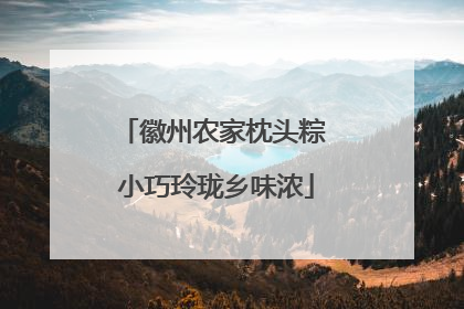 徽州农家枕头粽 小巧玲珑乡味浓