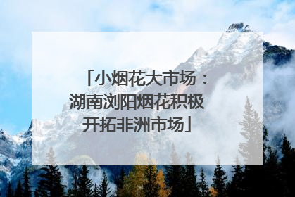 小烟花大市场：湖南浏阳烟花积极开拓非洲市场