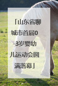 山东省聊城市首届0-3岁婴幼儿运动会圆满落幕