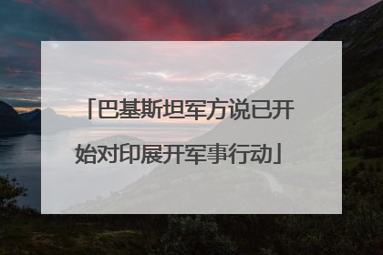 巴基斯坦军方说已开始对印展开军事行动