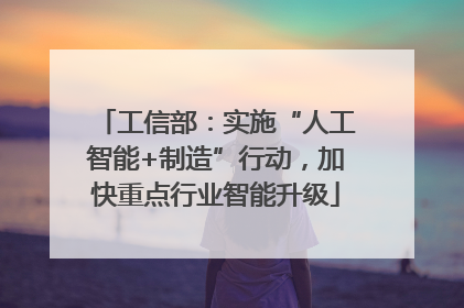 工信部：实施“人工智能+制造”行动，加快重点行业智能升级
