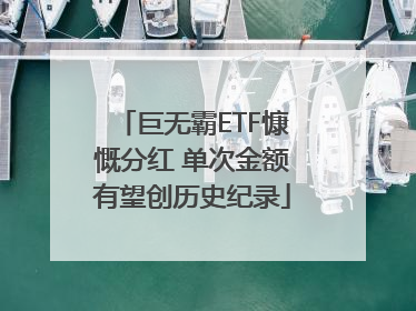 巨无霸ETF慷慨分红 单次金额有望创历史纪录