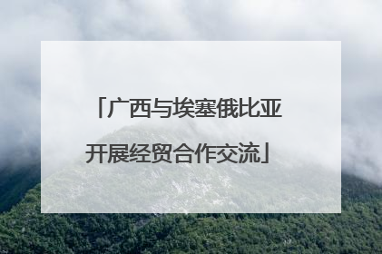 广西与埃塞俄比亚开展经贸合作交流