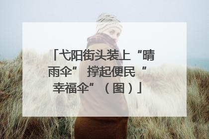 弋阳街头装上“晴雨伞” 撑起便民“幸福伞”（图）