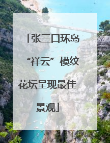 张三口环岛“祥云”模纹花坛呈现最佳景观