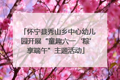 怀宁县秀山乡中心幼儿园开展“童趣六一‘粽’享端午”主题活动