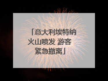 意大利埃特纳火山喷发 游客紧急撤离