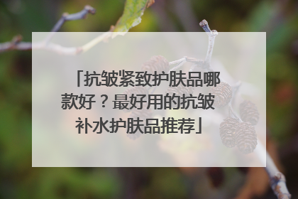 抗皱紧致护肤品哪款好？最好用的抗皱补水护肤品推荐