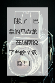 挨了一巴掌的马克龙，在越南说了些啥？危险！