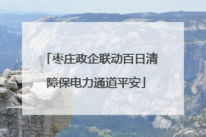 枣庄政企联动百日清障保电力通道平安