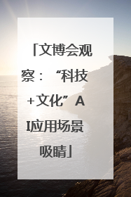 文博会观察：“科技+文化”AI应用场景吸睛