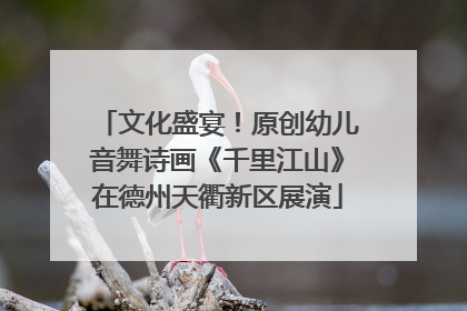 文化盛宴！原创幼儿音舞诗画《千里江山》在德州天衢新区展演
