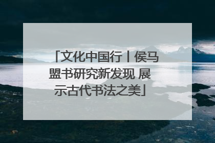 文化中国行丨侯马盟书研究新发现 展示古代书法之美