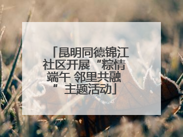 昆明同德锦江社区开展“粽情端午 邻里共融”主题活动