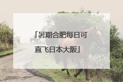 暑期合肥每日可直飞日本大阪