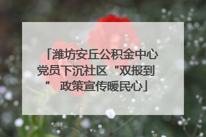 潍坊安丘公积金中心党员下沉社区“双报到” 政策宣传暖民心