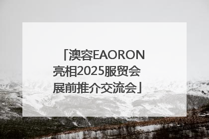 澳容EAORON亮相2025服贸会展前推介交流会