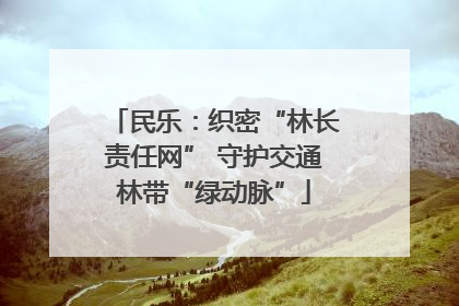 民乐：织密“林长责任网” 守护交通林带“绿动脉”