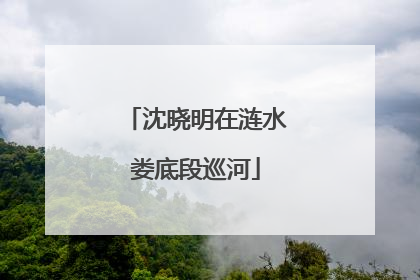 沈晓明在涟水娄底段巡河