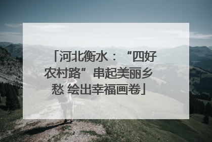 河北衡水：“四好农村路”串起美丽乡愁 绘出幸福画卷