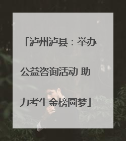 泸州泸县：举办公益咨询活动 助力考生金榜圆梦