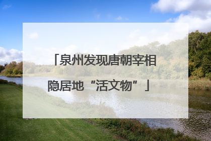 泉州发现唐朝宰相隐居地“活文物”