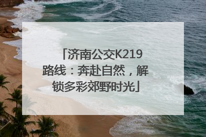 济南公交K219路线：奔赴自然，解锁多彩郊野时光