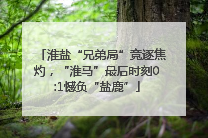 淮盐“兄弟局”竞逐焦灼，“淮马”最后时刻0:1憾负“盐鹿”
