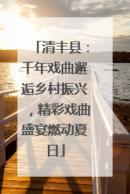 清丰县：千年戏曲邂逅乡村振兴，精彩戏曲盛宴燃动夏日