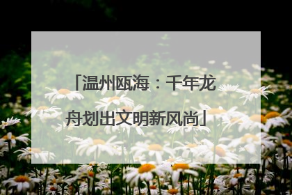 温州瓯海：千年龙舟划出文明新风尚
