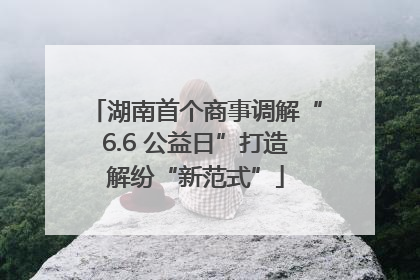 湖南首个商事调解“6.6 公益日”打造解纷“新范式”
