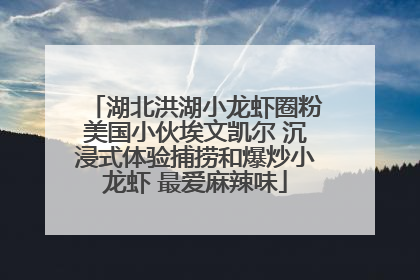 湖北洪湖小龙虾圈粉美国小伙埃文凯尔 沉浸式体验捕捞和爆炒小龙虾 最爱麻辣味