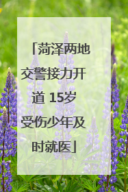 菏泽两地交警接力开道 15岁受伤少年及时就医