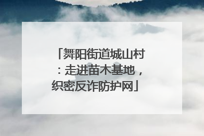 舞阳街道城山村：走进苗木基地，织密反诈防护网