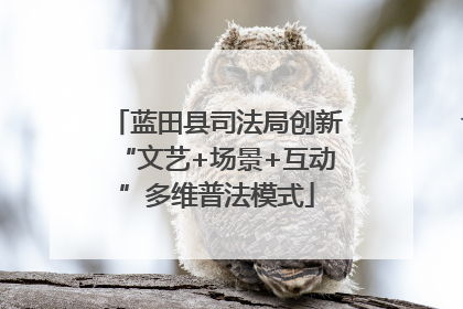 蓝田县司法局创新“文艺+场景+互动”多维普法模式