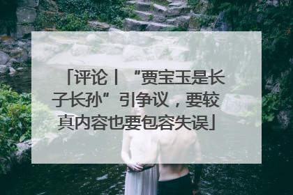 评论丨“贾宝玉是长子长孙”引争议，要较真内容也要包容失误