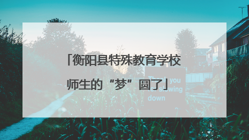 衡阳县特殊教育学校师生的“梦”圆了
