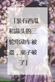 装有西瓜和蒜头的三轮电动车被盗，案子破了