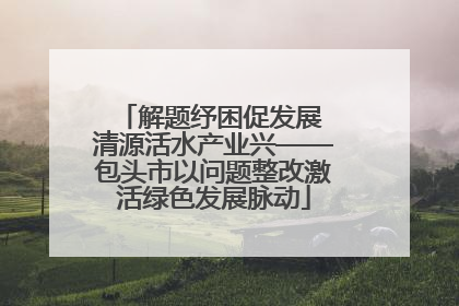 解题纾困促发展 清源活水产业兴——包头市以问题整改激活绿色发展脉动