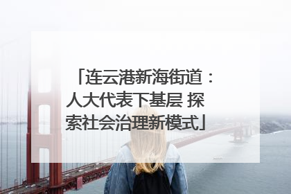 连云港新海街道：人大代表下基层 探索社会治理新模式