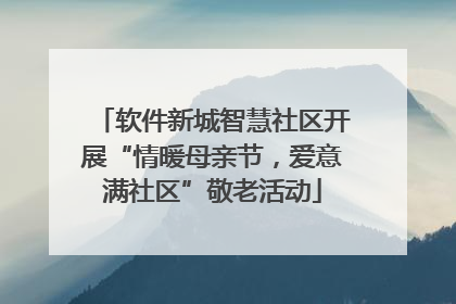 软件新城智慧社区开展“情暖母亲节，爱意满社区”敬老活动