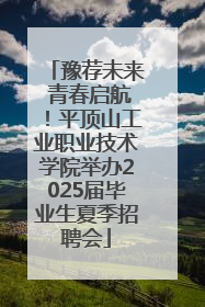 豫荐未来 青春启航！平顶山工业职业技术学院举办2025届毕业生夏季招聘会