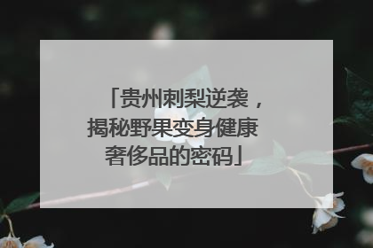 贵州刺梨逆袭，揭秘野果变身健康奢侈品的密码