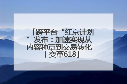跨平台“红京计划”发布：加速实现从内容种草到交易转化丨变革618