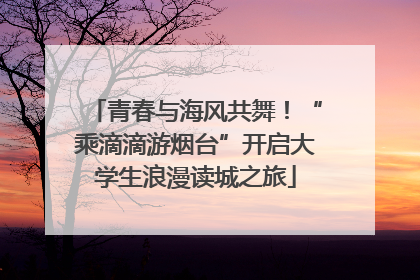 青春与海风共舞！“乘滴滴游烟台”开启大学生浪漫读城之旅