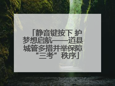 静音键按下 护梦想启航——道县城管多措并举保障“三考”秩序