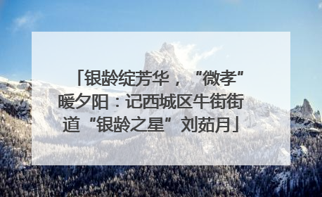 银龄绽芳华，“微孝”暖夕阳：记西城区牛街街道“银龄之星”刘茹月