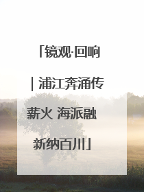 镜观·回响｜浦江奔涌传薪火 海派融新纳百川